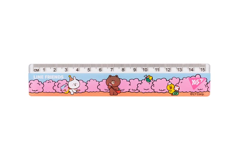 Лінійка 370656 15 см "Line Friends", рожева Yes, фото 3