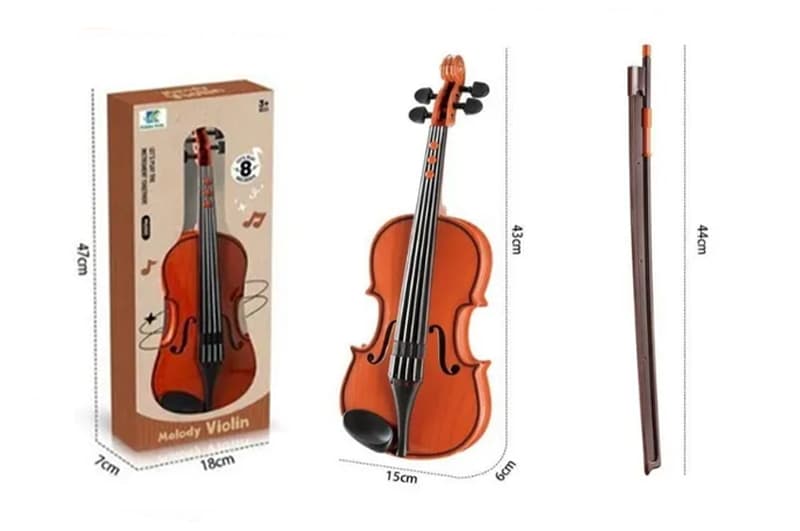 Скрипка QS-05-01 на батарейках, в коробці р.47x18x7 см YG Toys
