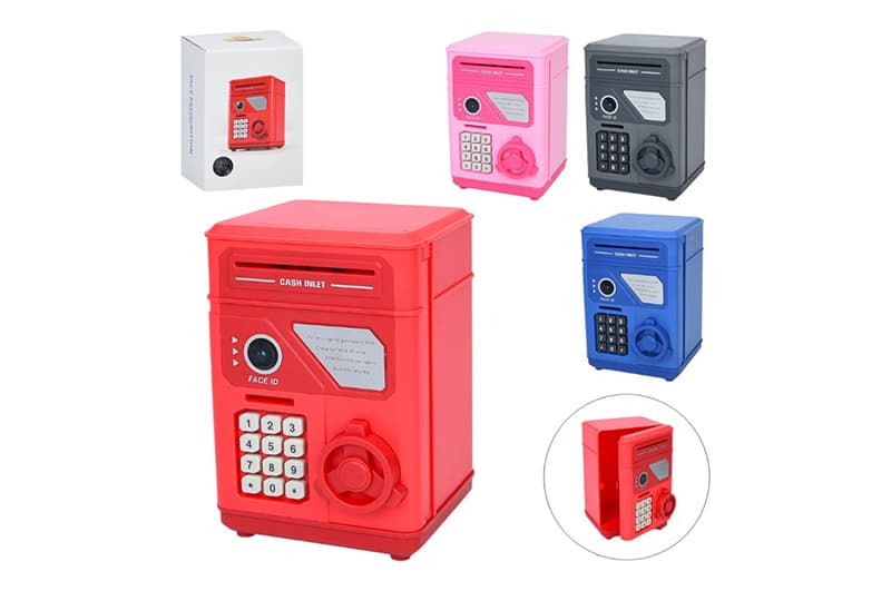 Скарбничка-сейф 7032 в коробці, 4види р.21.5x14x15 см YG Toys
