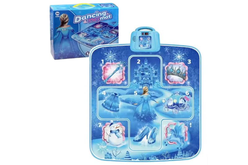 Килимок танцювальний 2221-4 Dancing Playmat з музикою та підсвіткою, голубий, короб.33x12x25см