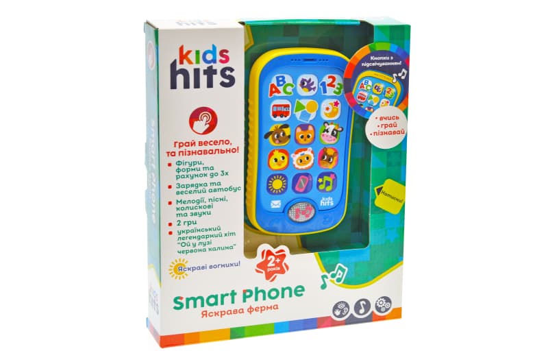 Музичний розвивальний телефон Kids Hits KH03/003, батарейки в комплекті