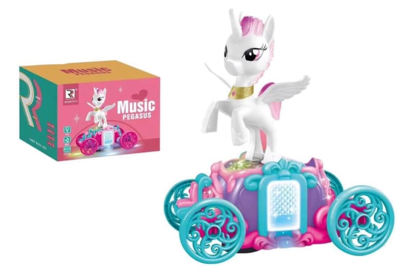Музична карета на батарейках з єдинорогом YG TOYS