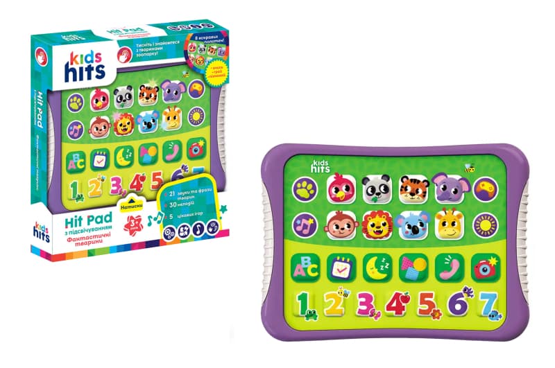 Планшет Kids Hits KH01/010 "Друзі" на батарейках. укр мова навчання, в коробці