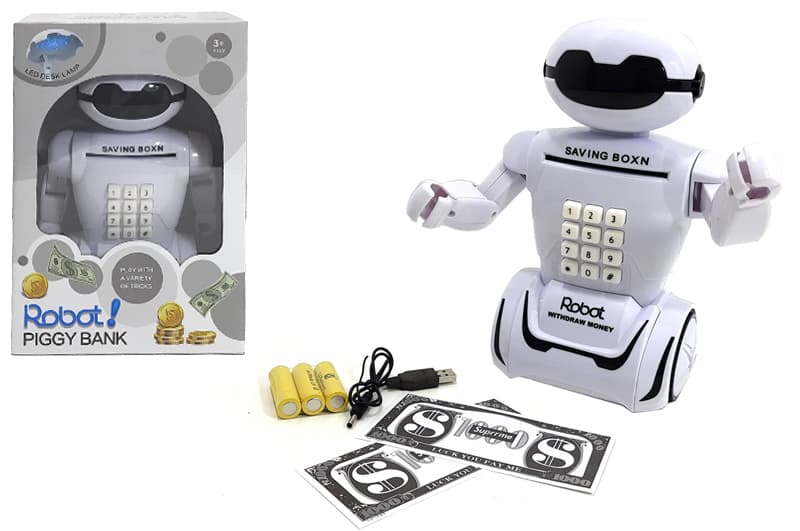 Скарбничка-сейф "Robot Piggy Bank" з кодом в коробці