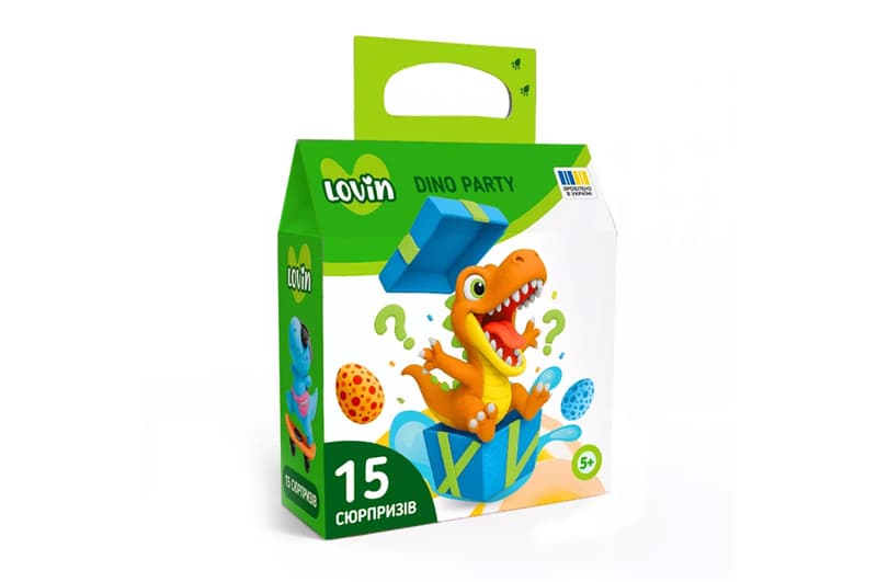 Подарунковий набір 7000230 "DINO PARTY" 15 сюрпризів в коробці LOVIN, фото 2