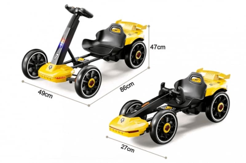 Електромобіль V-18 Formula 25 yellow з пультом, EVA-колеса, акумулятор 12V, музика Maraton, фото 3