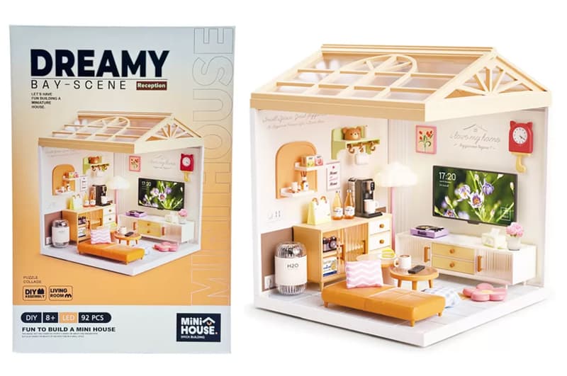 Конструктор-румбокс Kiddisvit 8006 «Вітальня» серії «Інтер’єр» MINI HOUSE зі світлом