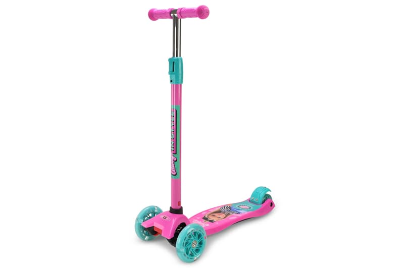 Дитячий чотириколісний самокат Barbie MAXI BH2616 зі світними PU-колесами, фото 2