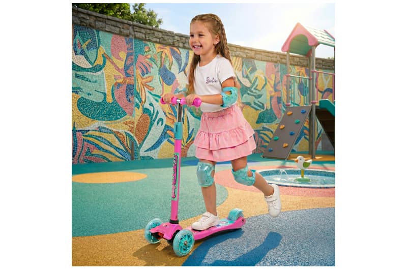 Дитячий чотириколісний самокат Barbie MAXI BH2616 зі світними PU-колесами, фото 5