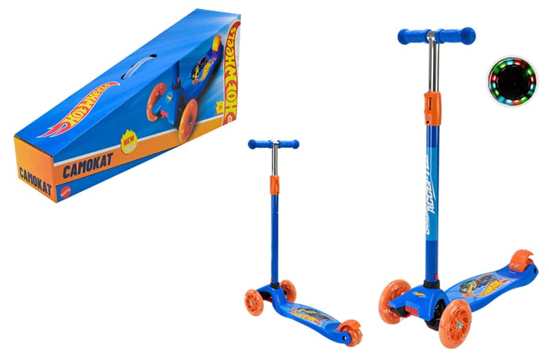 Самокат дитячий 4-х колісний Hot Wheels BH2617 MAXI, колеса PU світяться
