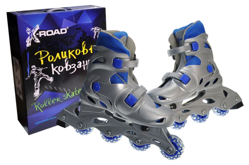 Ролики X-ROAD розсувні сині, розмір L (39-42) PW120