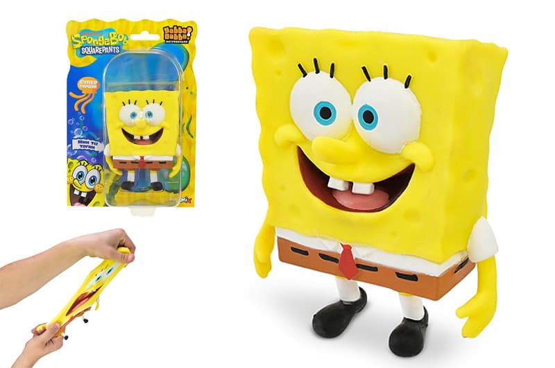 Іграшка антистрес Sponge Bob SBMF-2025A тянучка з піском Губка Боб 7.5x5x10см на планшеті р.14.5x5x20.5см YabbaDabba