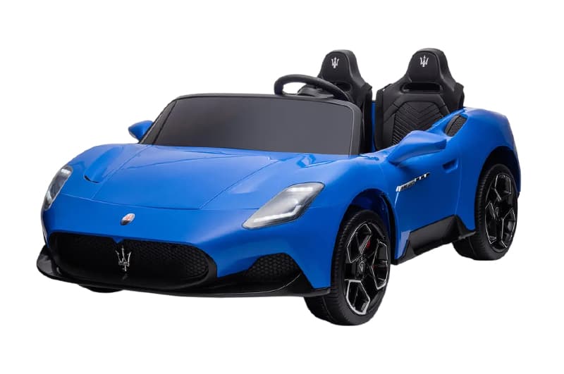 Електромобіль MASERATI S313 двомісний, шкіряні сидіння, колеса, EVA, MP3, Р/К, 12В*14АH, 4*45W