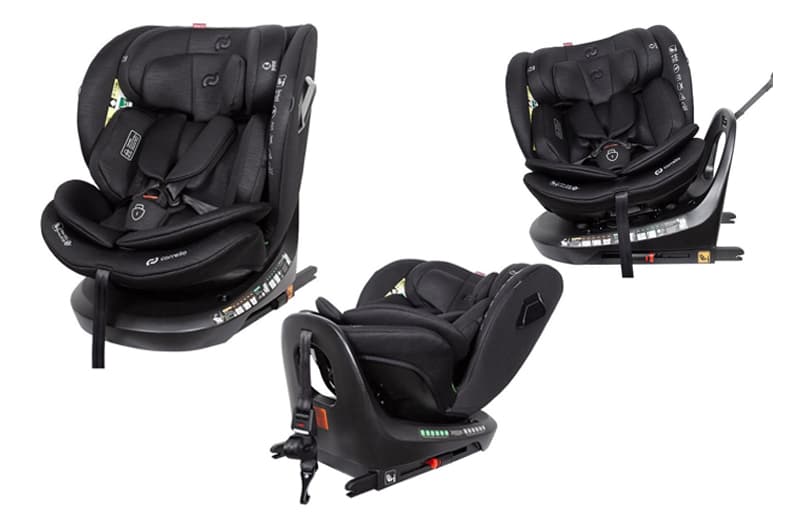 Автокрісло "Sirius" 2.0 CRL-8809 Midnight Black i-Size 40-150см ISOFIX, поворот, якір CARRELLO