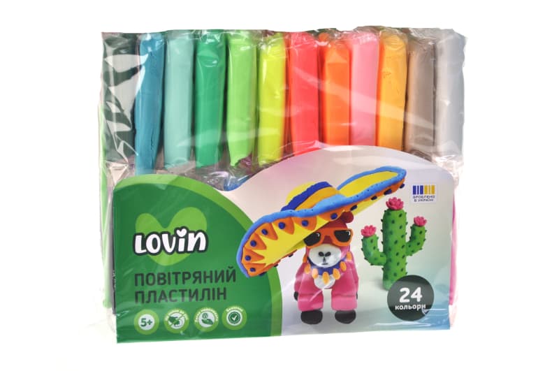 Набір для ліплення з легким пластиліном 70132 24 кольори LOVIN