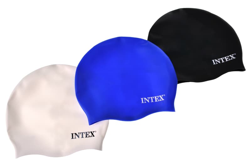 Шапочка для плавання INTEX на 8 років 3 кольори, 20 см, фото 2