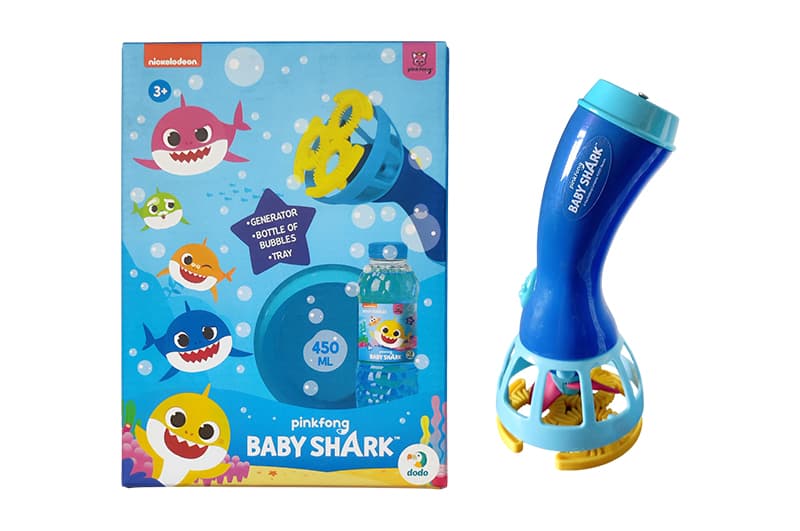 Генератор мильних бульбашок 200612 "Baby Shark" на батарейках + 450 мл DoDo