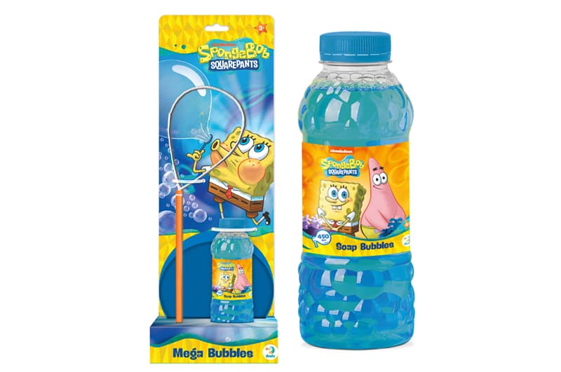 Бульбашки мильні 200636 "Mega Bubbles з тарілкою. Губка Боб" об'єм 450 мл DoDo