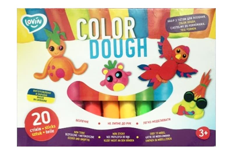 Набір для ліплення з тістом 41204 "Color Dough" 20 sticks LOVIN