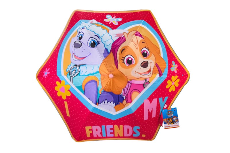 Парасолька дитяча Paw Patrol PL82133 Скай та Еверест, світловідбивна стрічка, діаметр – 89 см, довжина тростини – 69 см, фото 2