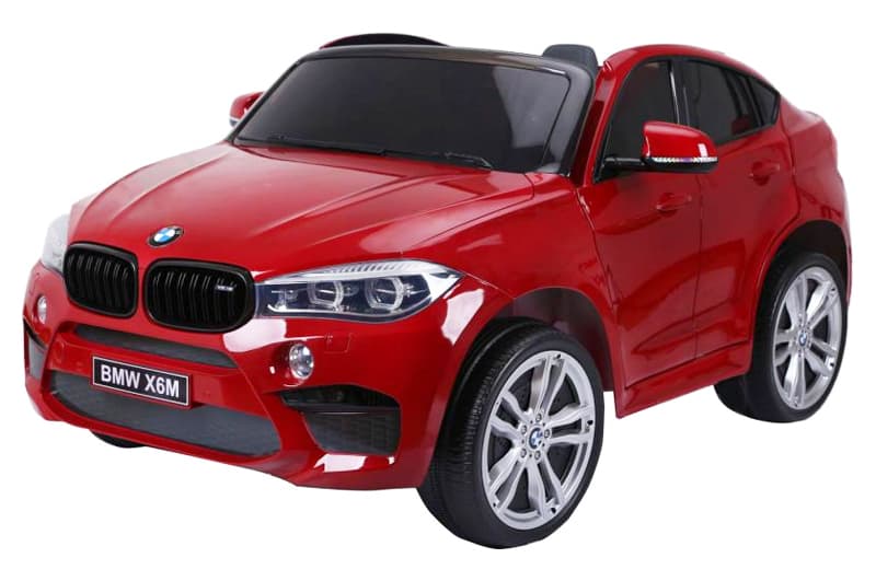 Дитячий електромобіль BMW X6 JJ2168, червоний, шкіряні сидіння, EVA-колеса, ремені, MP3, 12 В, 7 А·год, 2×120 Вт, Р/К
