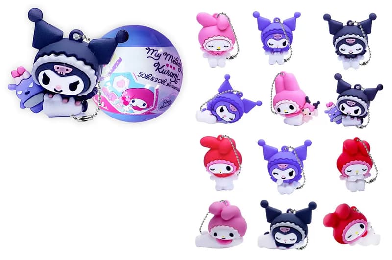 Фігурка-сюрприз HK024 «Hello Kitty» на ланцюжку, у кулі — Моя Мелоді або Куромі