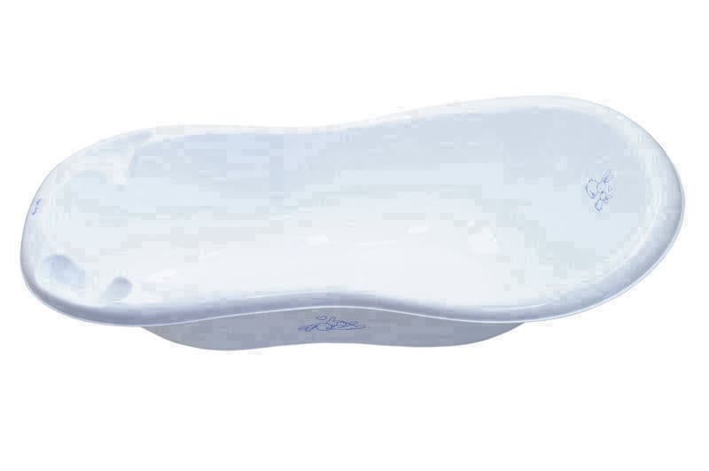 Ванночка зі зливом 102 см KR-005-103 "LUX Зайчики" біла TEGA
