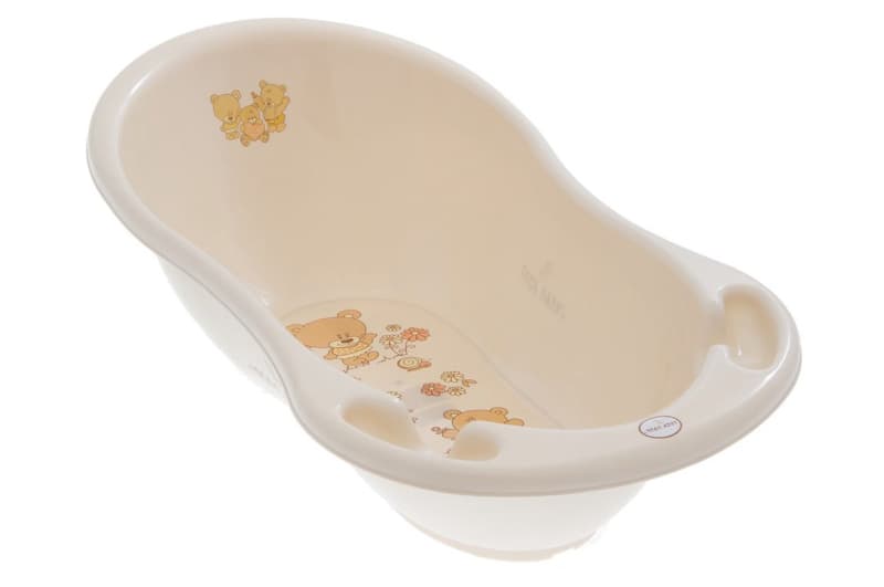 Ванночка зі зливом 102 см MS-005ODPLYW-119 "LUX Ведмедики" бежева TEGA