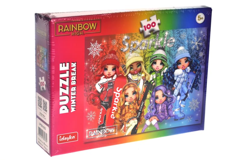 Пазли - 100 елм. - LP100-002 "Rainbow High Winter Break" Ideyka