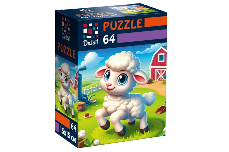 Пазли De.tail. Спритна овечка. 64 деталі DT1234-22 (укр) Vladi Toys, фото 2