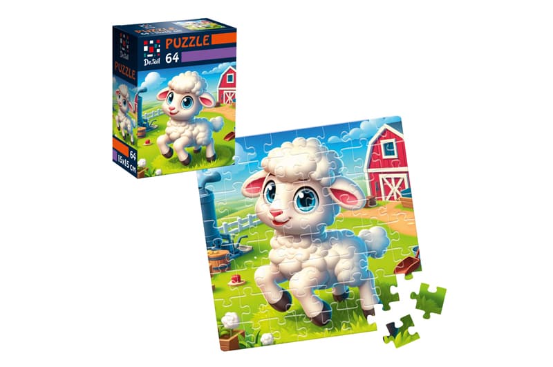 Пазли De.tail. Спритна овечка. 64 деталі DT1234-22 (укр) Vladi Toys, фото 3