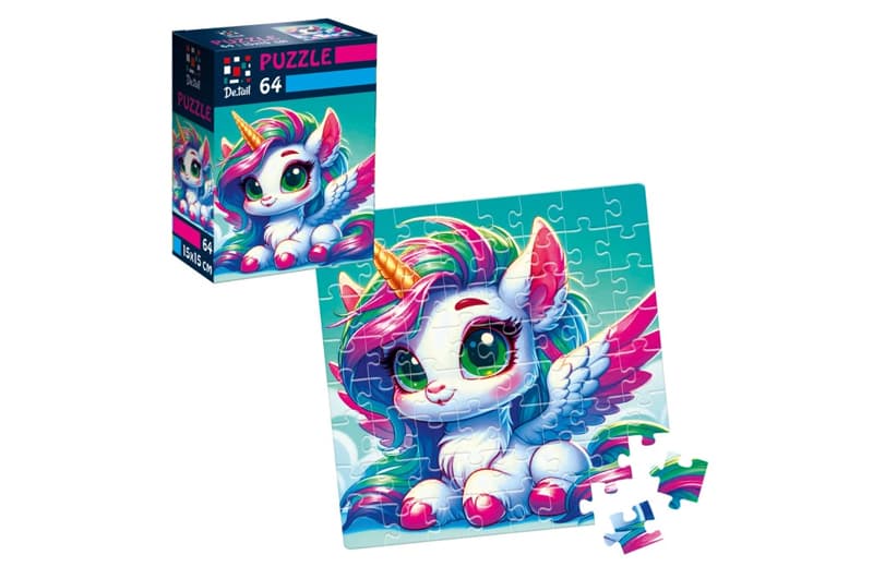 Пазли Vladi Toys De.tail «Замріяна єдиноріжка», 64 деталі, DT1234-01