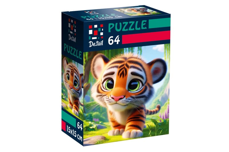 Пазли Vladi Toys De.tail «Миле тигреня», 64 деталі, DT1234-15, фото 3