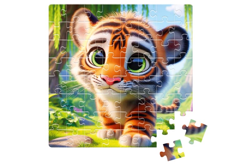 Пазли Vladi Toys De.tail «Миле тигреня», 64 деталі, DT1234-15, фото 2