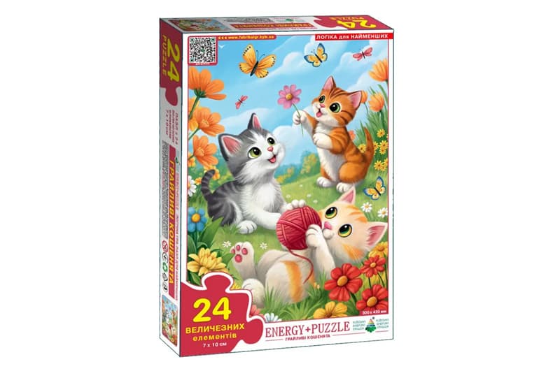 Пазл 24 елем. "Грайливі кошенята" КФІ