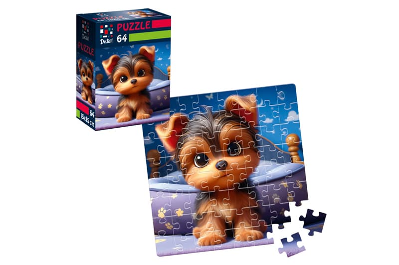 Пазли Vladi Toys De.tail «Допитливе цуценя», 64 деталі, DT1234-09