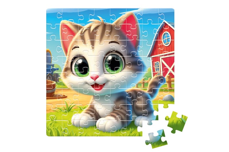 Пазли De.tail. Забавне кошеня. 64 деталі DT1234-24 (укр)Vladi Toys, фото 2