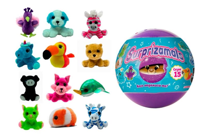 М'яка іграшка-сюрприз у кулі Squeezamals SURPRIZAMALS, SU03889-5024, 12 видів