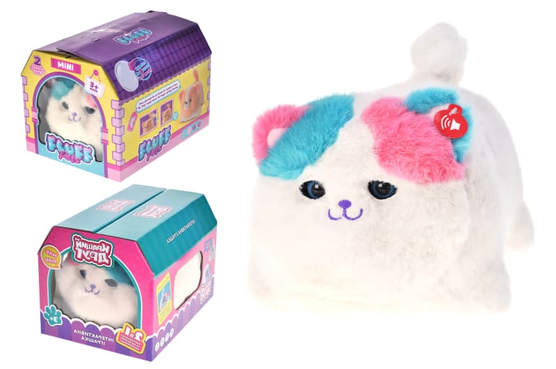Інтерактивний пухнастий котик  Fluff Pets мявкає, мурчить і реагує на дотики
