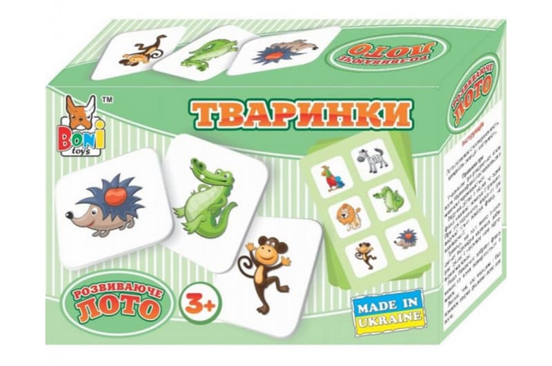 Настільна гра "Лото тваринки" 0240 Bony Toys