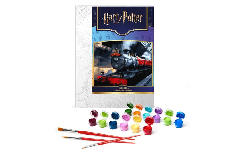 Набір для розпису по номерах 40x50 см KHO5210 "Harry Potter: Гоґвортський експрес" з фарбами металік extra Ideyka, фото 2