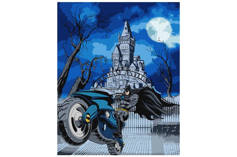 Набір для розпису по номерах 40x50 см KHO8709 "Batman: Batcycle" з фарбами металік extra Ideyka