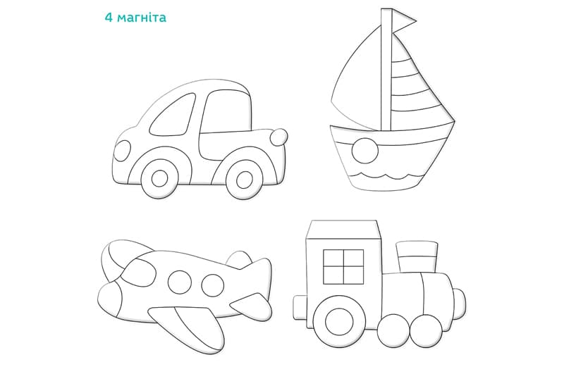 Магнітний набір для творчості з фольгою 200308 "Транспорт" DoDo, фото 2
