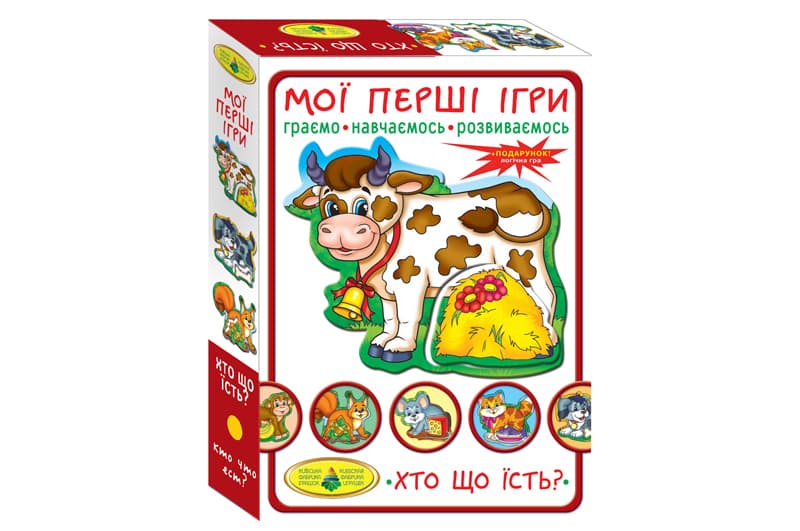 Настільна гра «Мої перші ігри. Хто що їсть?» — Київська фабрика іграшок