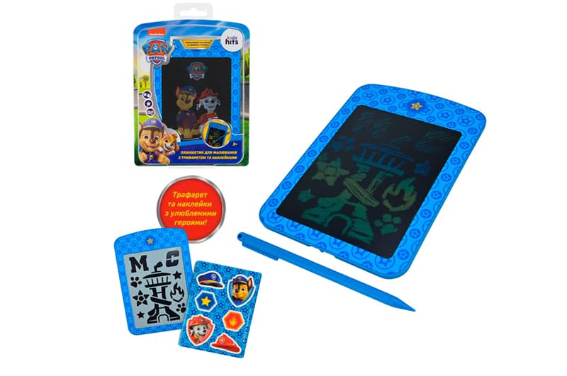 Планшет для малювання Paw Patrol KH73/001L LCD екран 8,5'', трафарет, наліпки в кор.