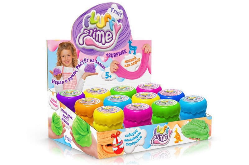 Слайм FLS-01-01U "Fluffy Slime" 200 гр, в дисплеї 12 шт. DANKO
