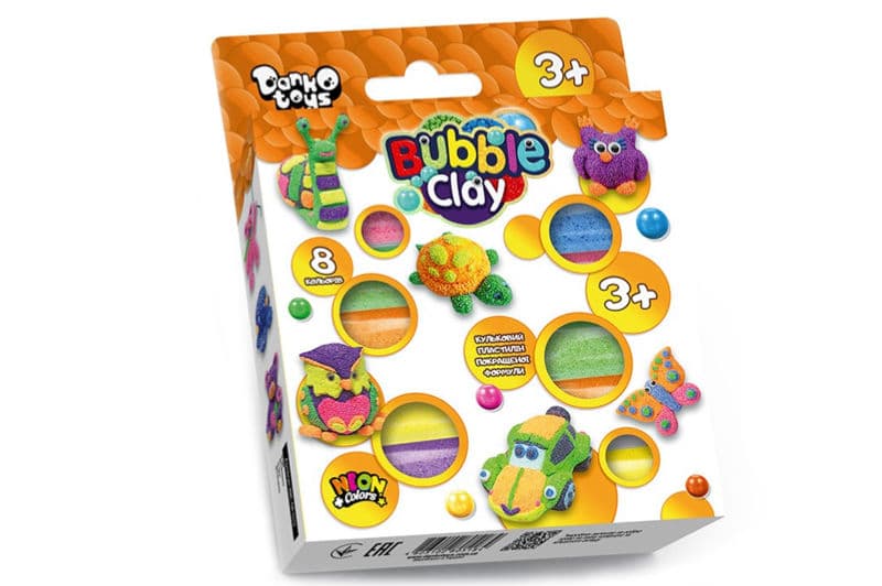 Набір для ліплення BBC-04-01U "Bubble Clay" 8 шт. в коробці DANKO