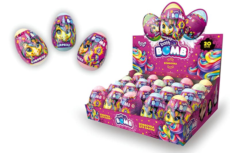 Бомбочка для ванни BB-02-03 "Bath Bomb" Pony в дисплеї 20 шт. DANKO