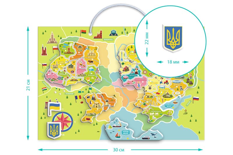 Магнітна гра 200268 "Мапа Наша Україна" DoDo, фото 2