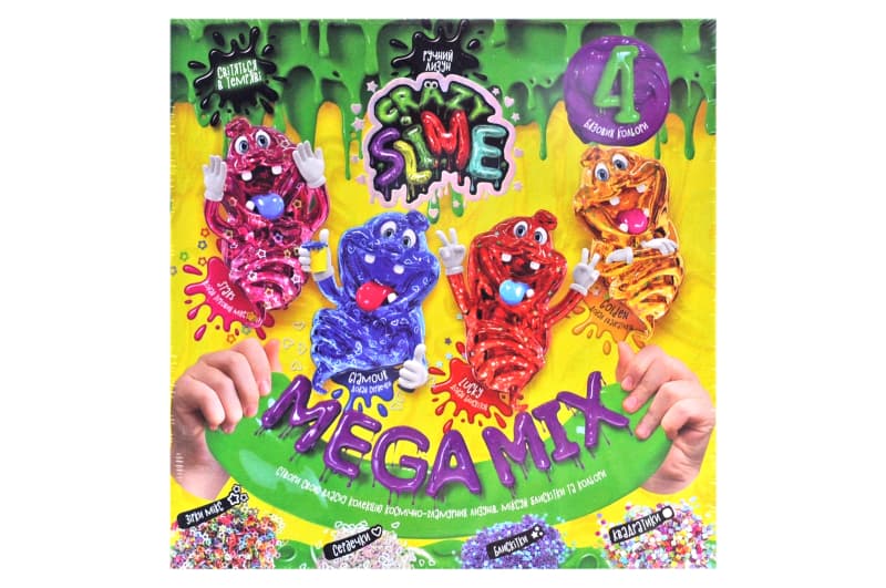 Набір для дослідів SLM-03-01U,02U "Crazy Slime 4в1" DANKO, фото 2